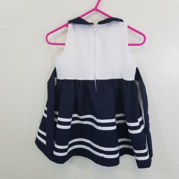 Bonnie Baby Blue and White Dress Size 12 Months. Bloomers size 18 months. - Picture 2 of 8